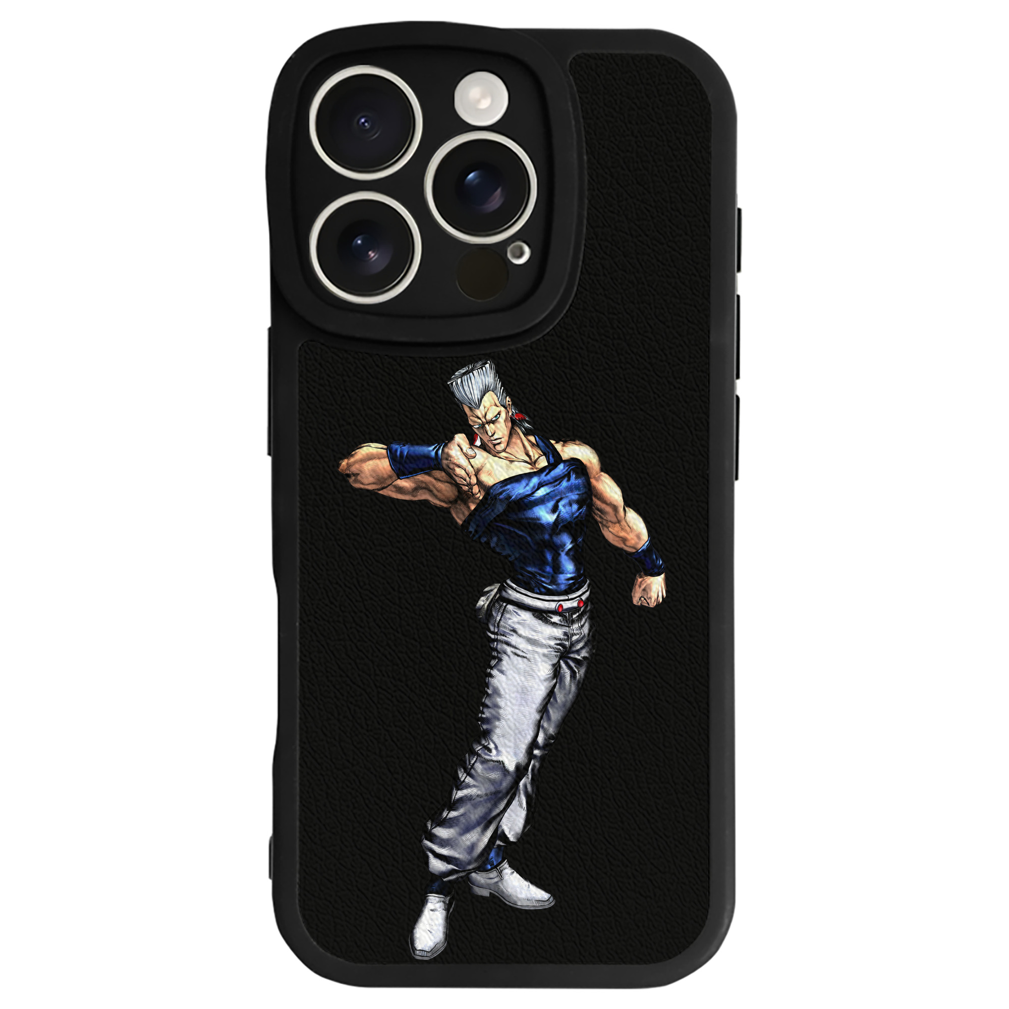 （画像用） ジョジョの奇妙な冒険 ジャン＝ピエール?ポルナレフ JoJo's Bizarre Adventure Jan Pierre Polnareff 【iPhone 16シリーズ対応】シリコンスマホケース（レザー調） 材質：シリコン